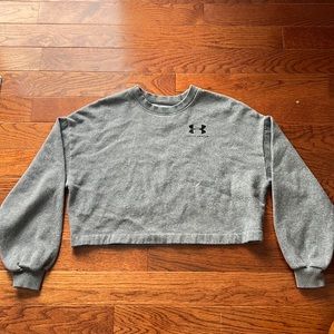 Women’s Grey Under Armor Cropped Crewneck
